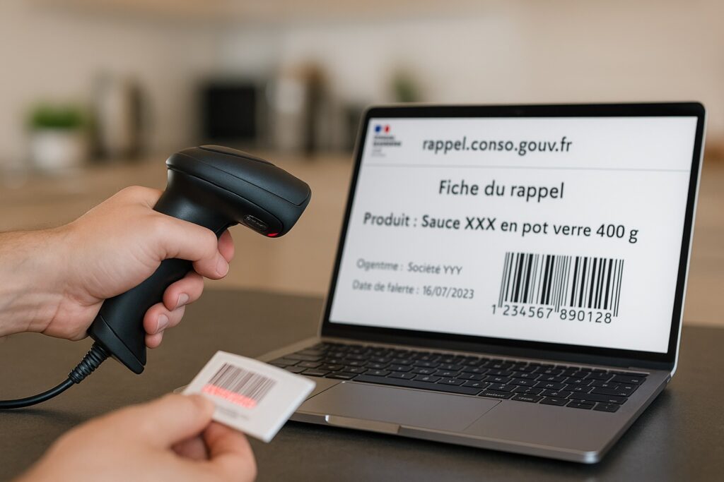 Vérifier un lot rappelé sur RappelConso