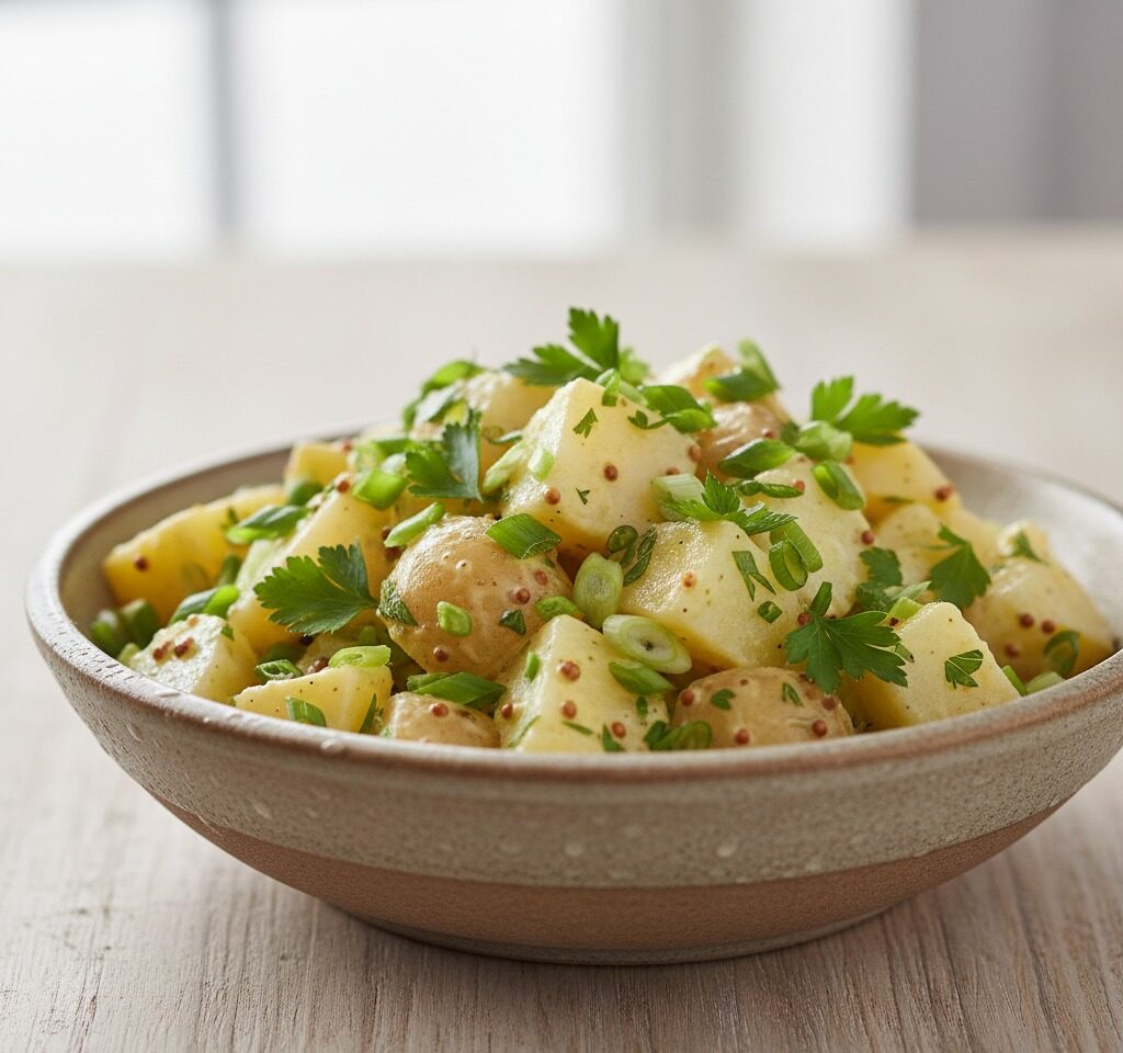 Salade de pommes de terre refroidies, source d’amidon résistant.