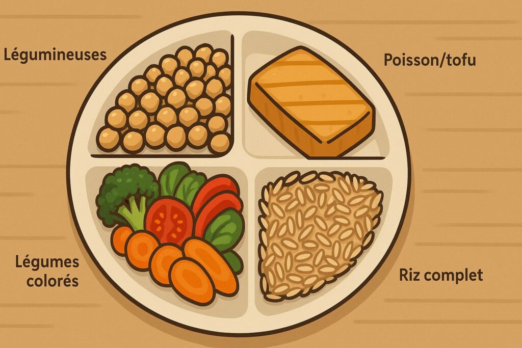 Modèle d’assiette GLP-1 50/25/25.