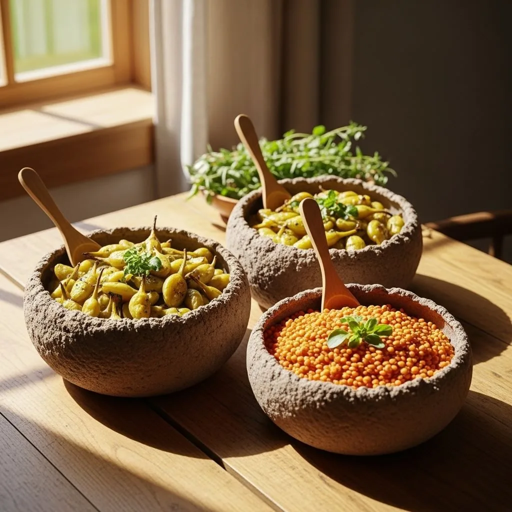 Bol de pois chiches et lentilles, sources de protéines végétales.