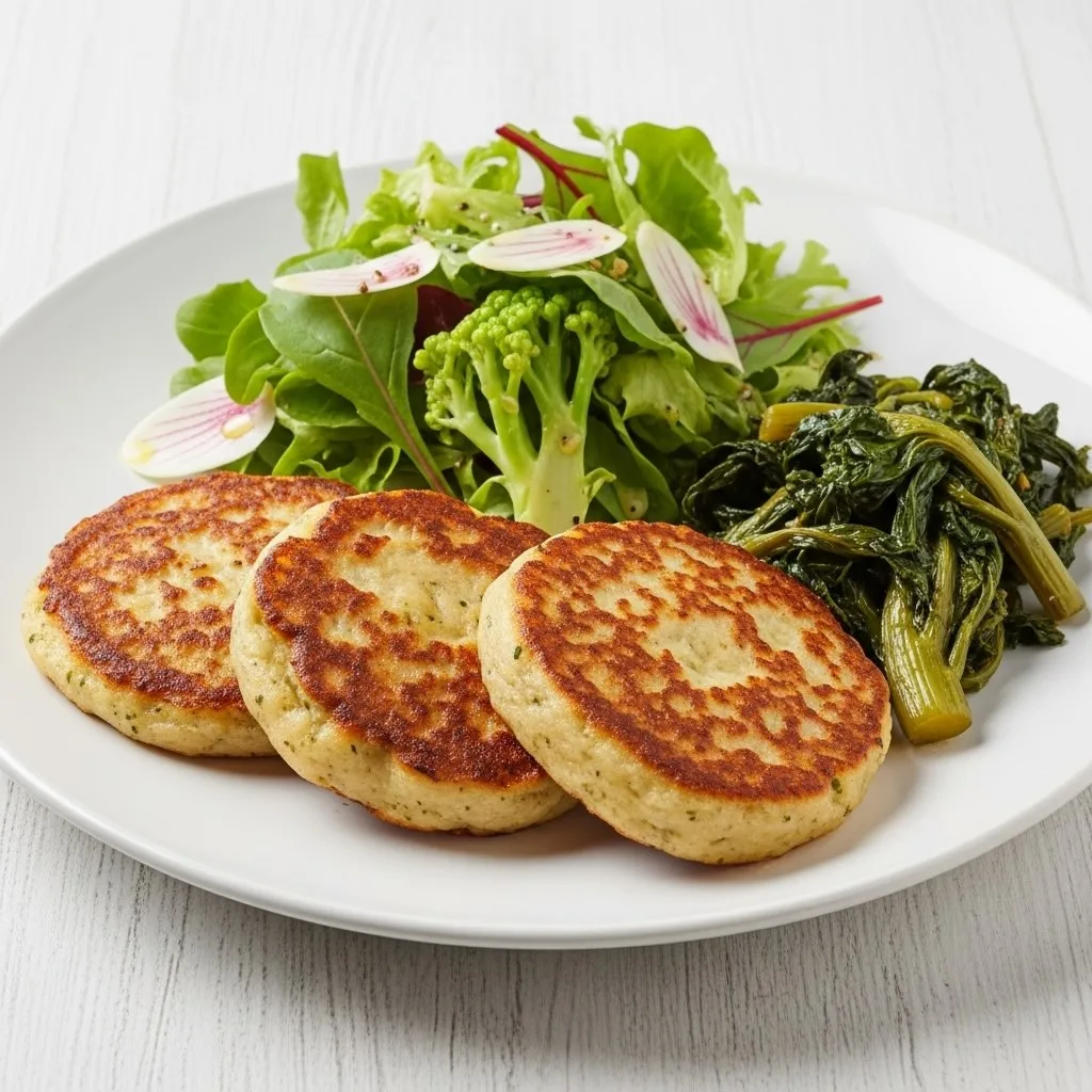 Galettes aux pommes de terre et fanes de betteraves.