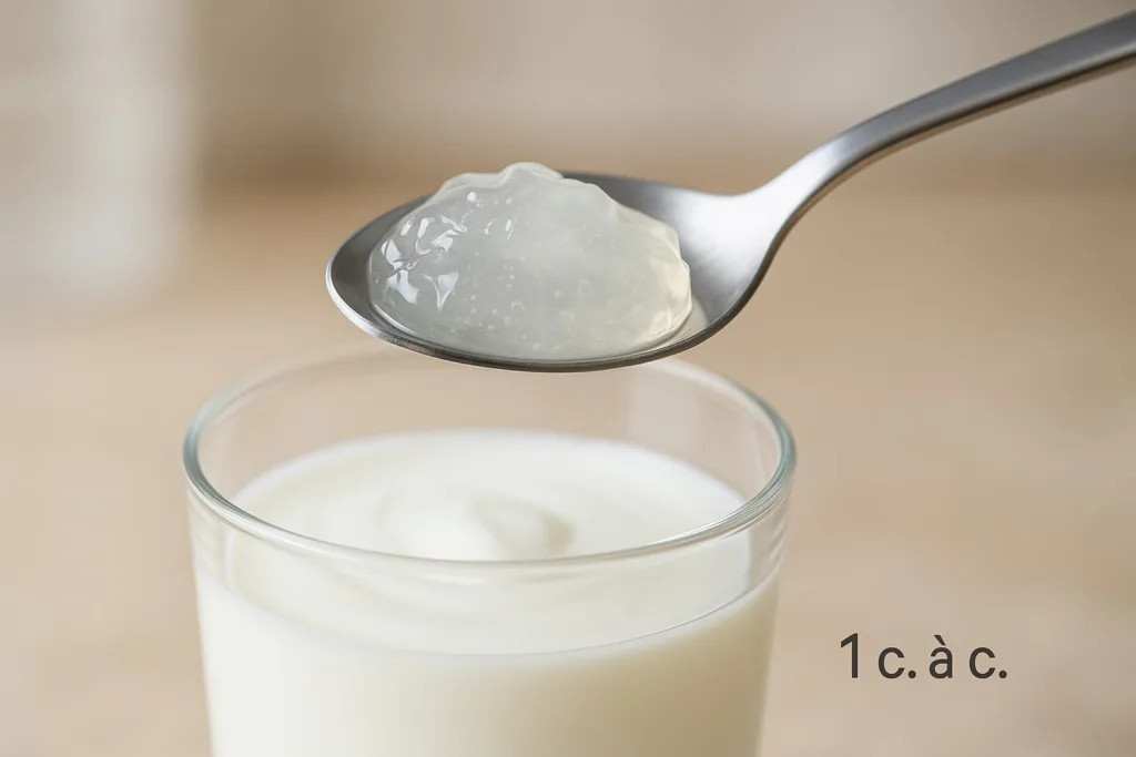 Dosage pratique : une cuillère à café de gel de sea moss.