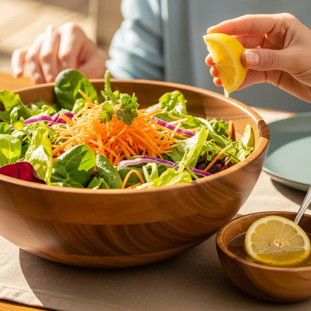 Saladier de carottes râpées et citron.